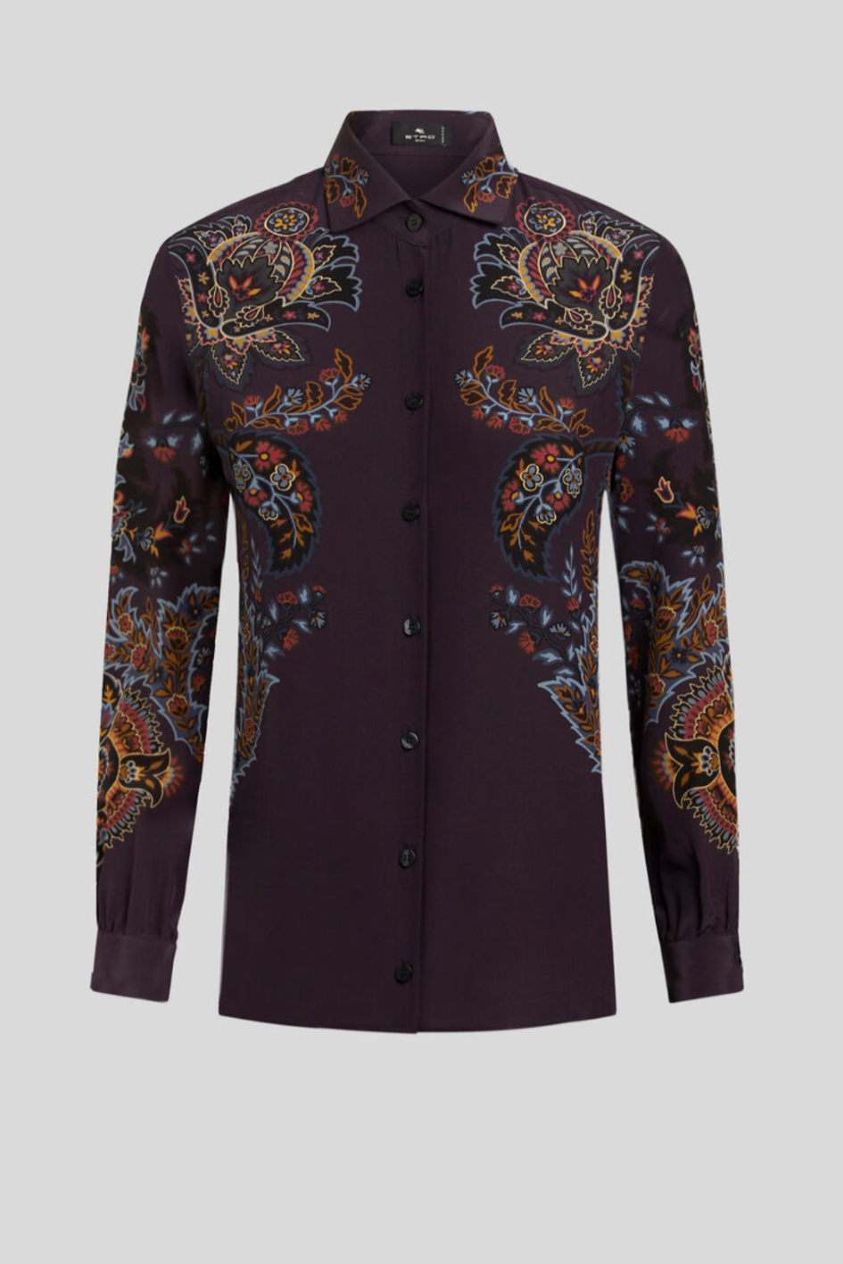 Silk Blouse with Paisley Pattern