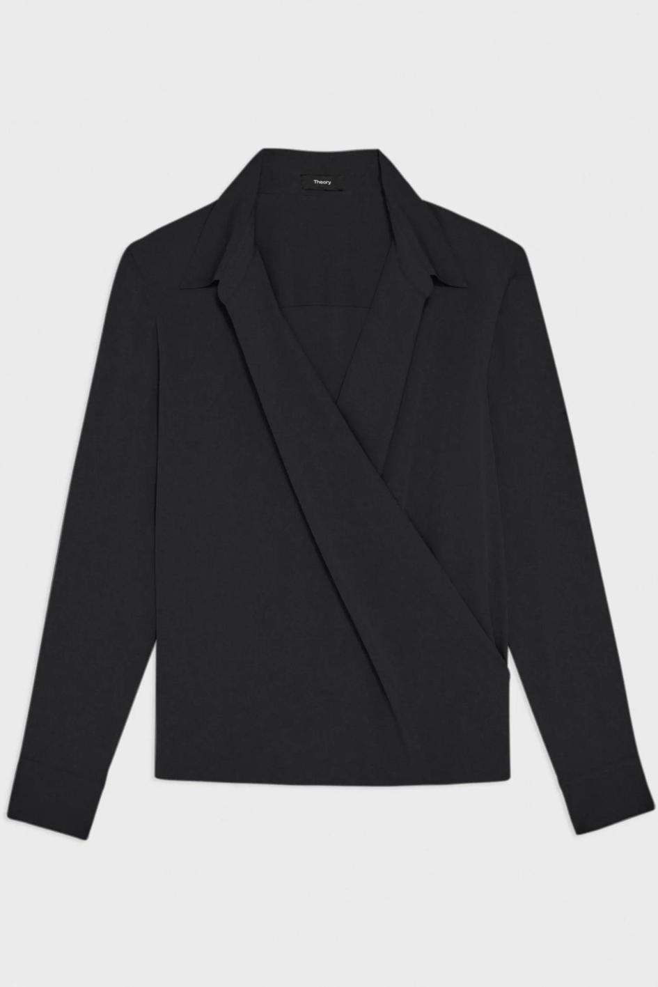 Silk Georgette Wrap Blouse