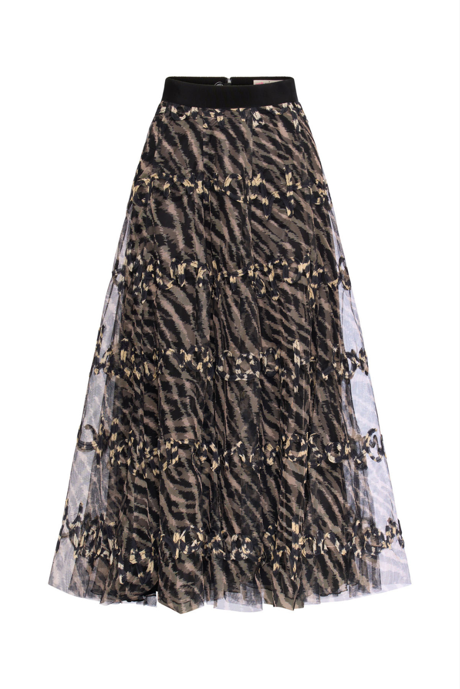 Tulle Skirt with Zebra Print