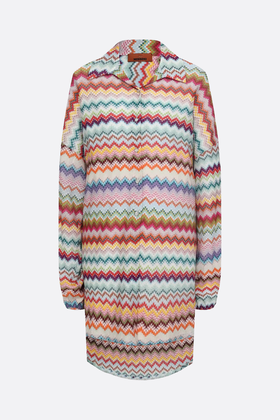Oversize Beach Shirt with Chemise Collar