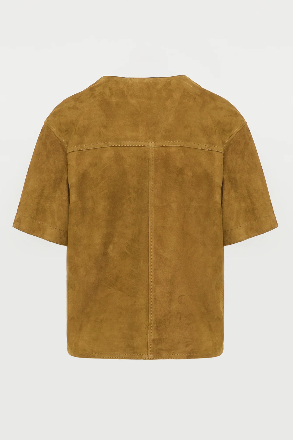 Leather Top with V-Neck