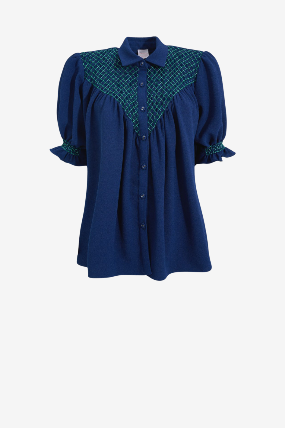 Silvia Shirt with embroidered Crepe