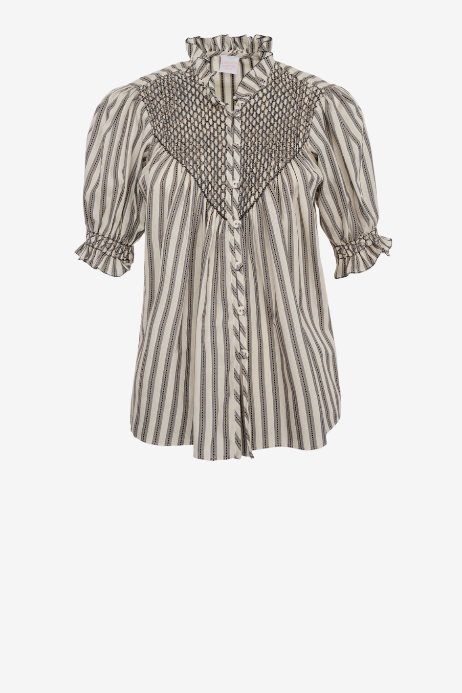Stripped Blouse with puffed Sleeves