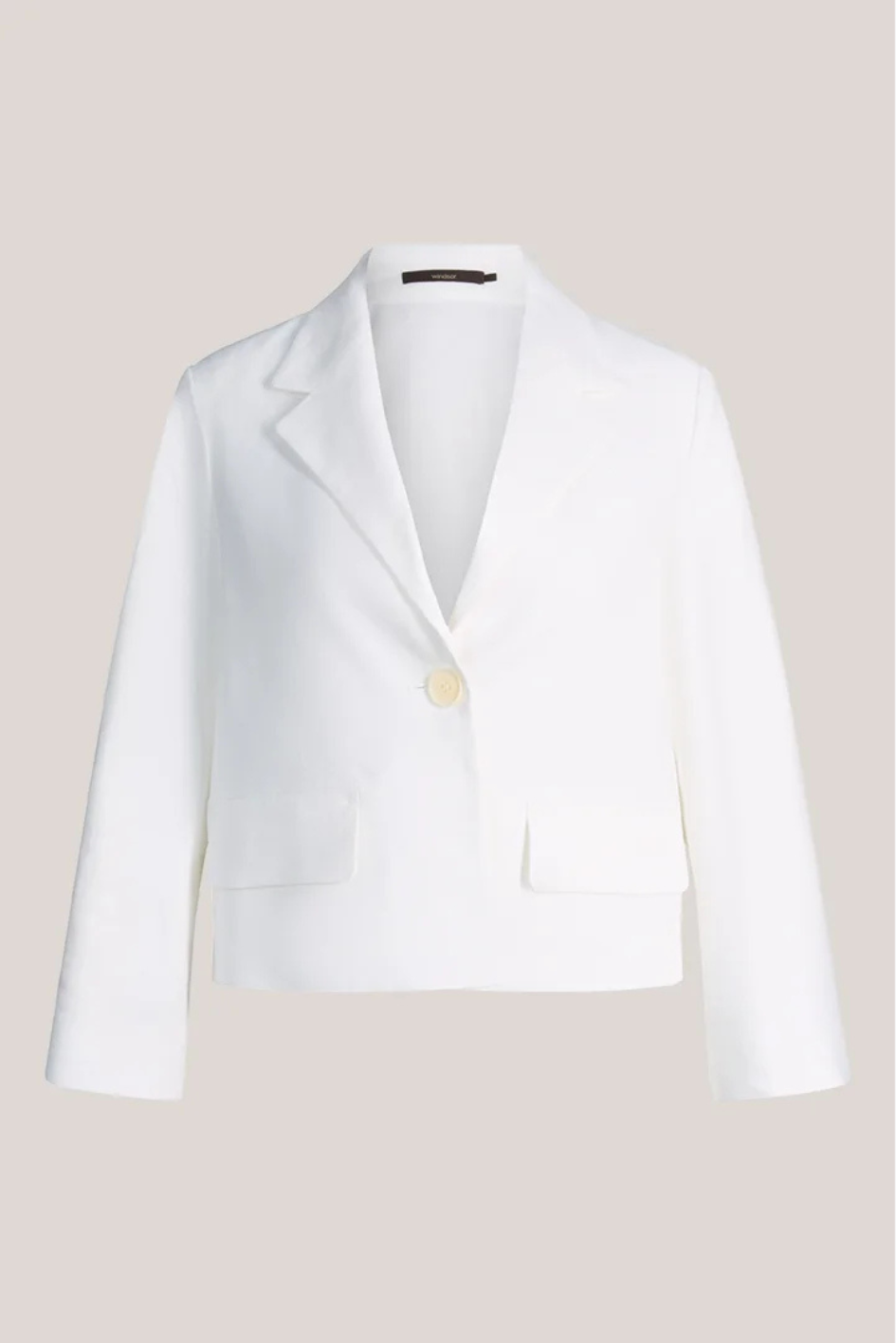 Ecru crêpe Blazer Jacket