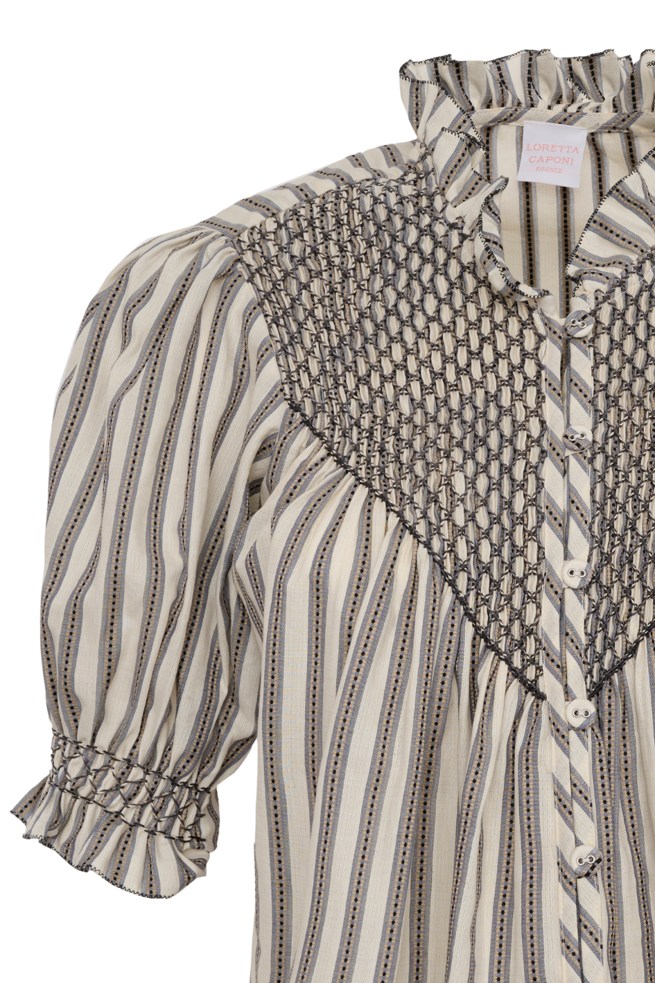 Stripped Blouse with puffed Sleeves