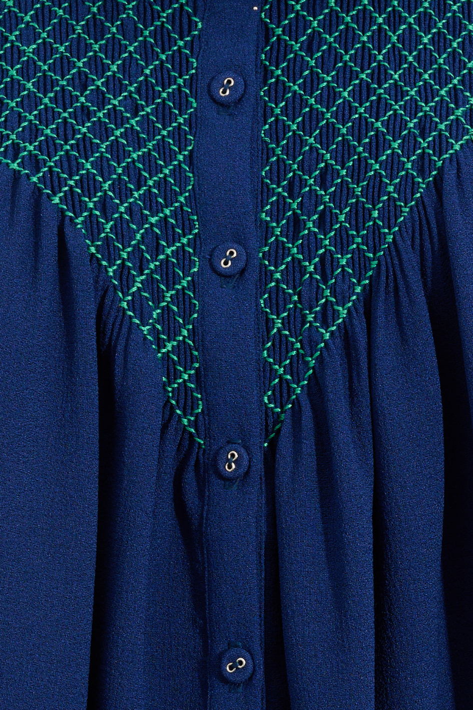 Silvia Shirt with embroidered Crepe