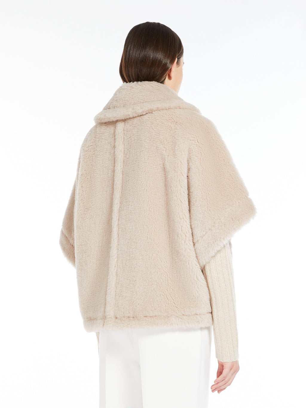 Boxy-Cape aus Alpaka-Woll-Teddy