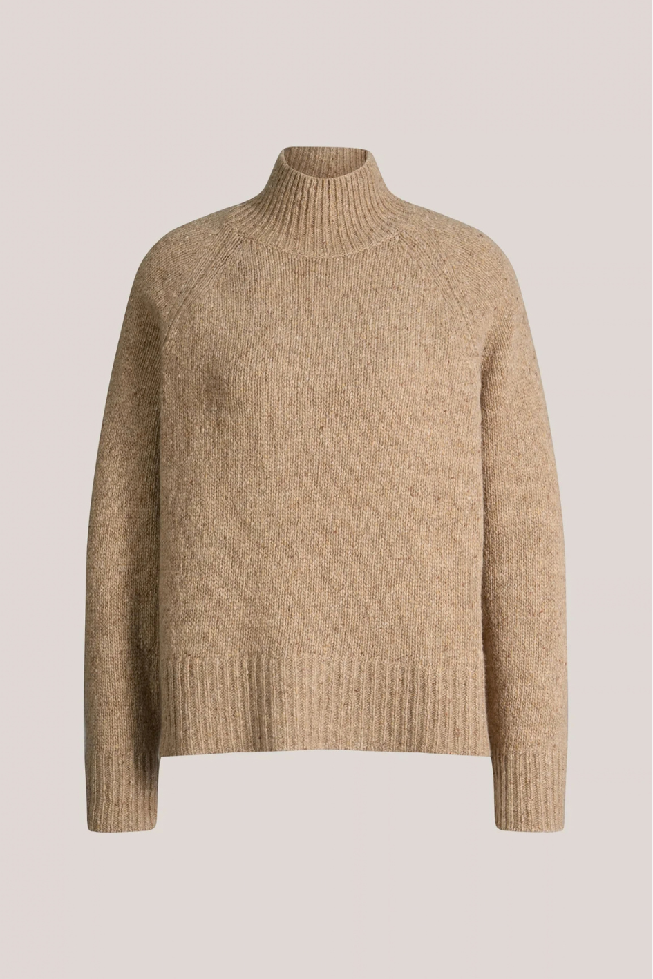 Beige Tweed-Cashmere-Sweater
