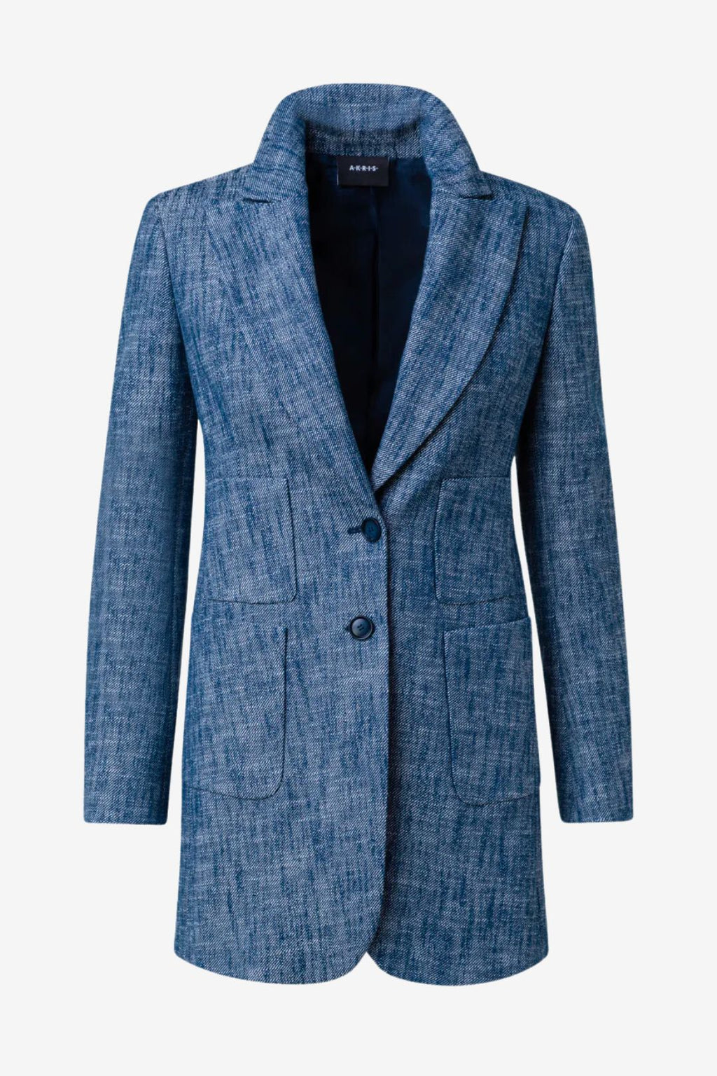 Denim Longblazer aus Baumwoll-Stretch