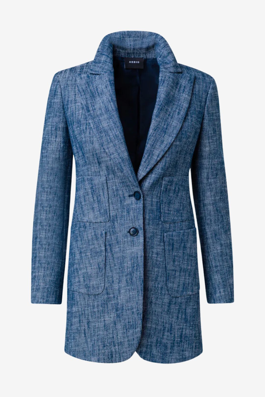 Denim Longblazer aus Baumwoll-Stretch