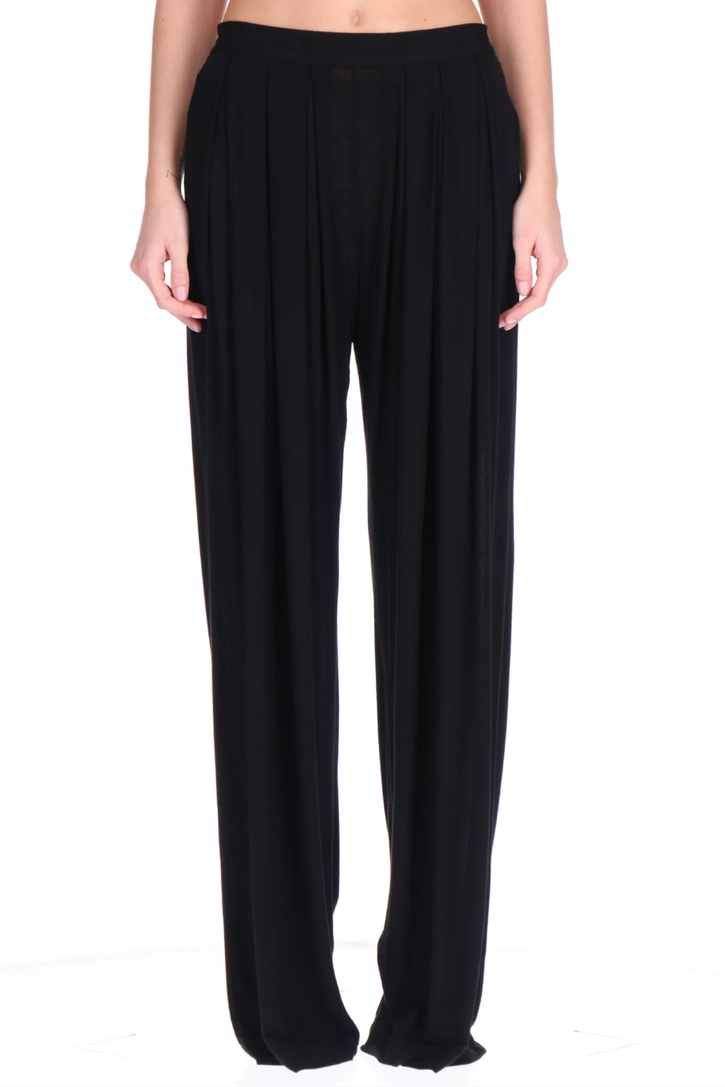 Fluid Wide-Leg Jersey Pants