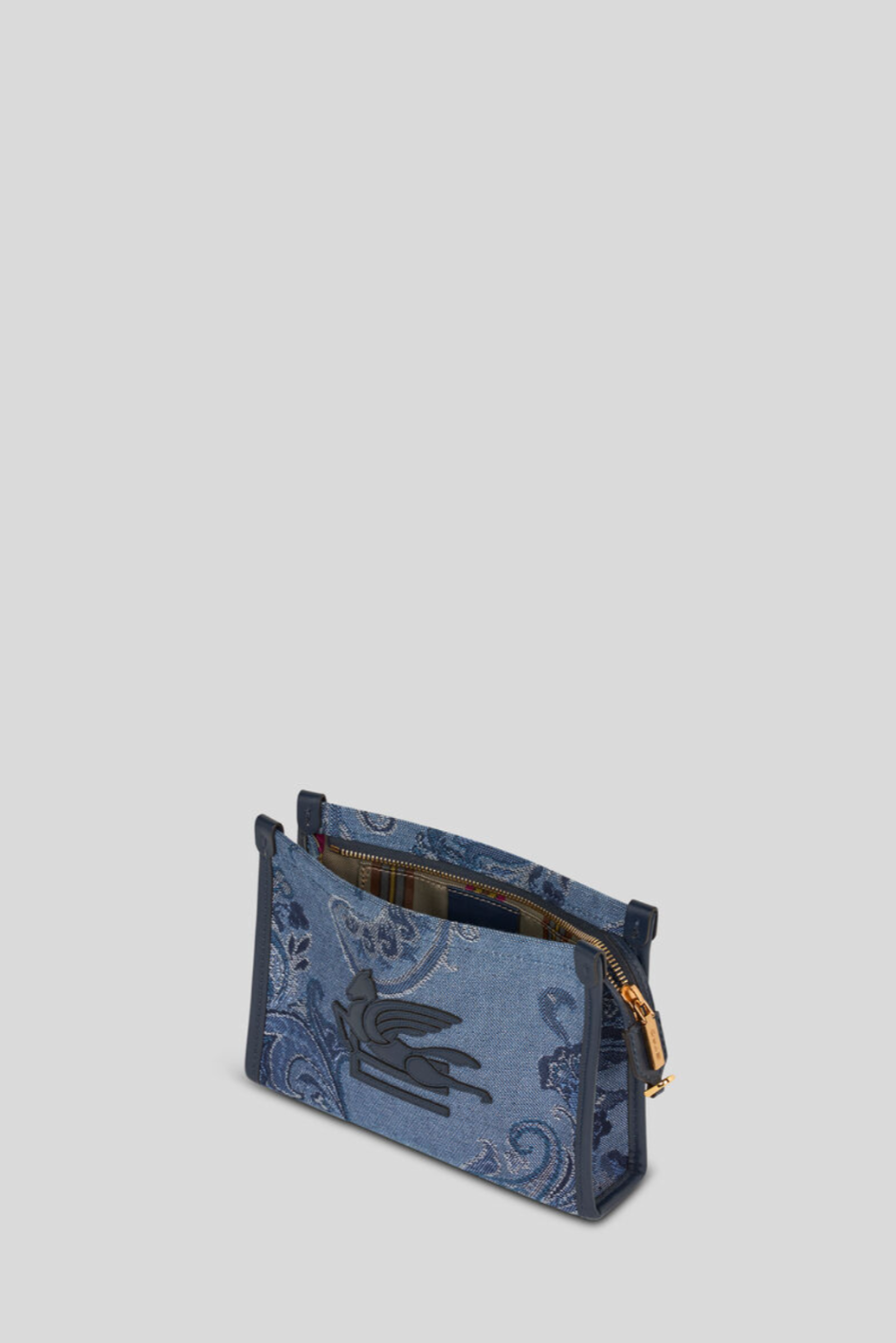 Jacquard Denim Pouch