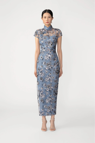 Adriana Embroidered Midi Dress