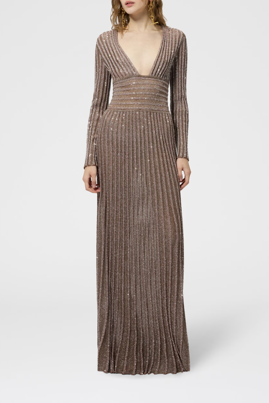 Long Dres with V-Neck