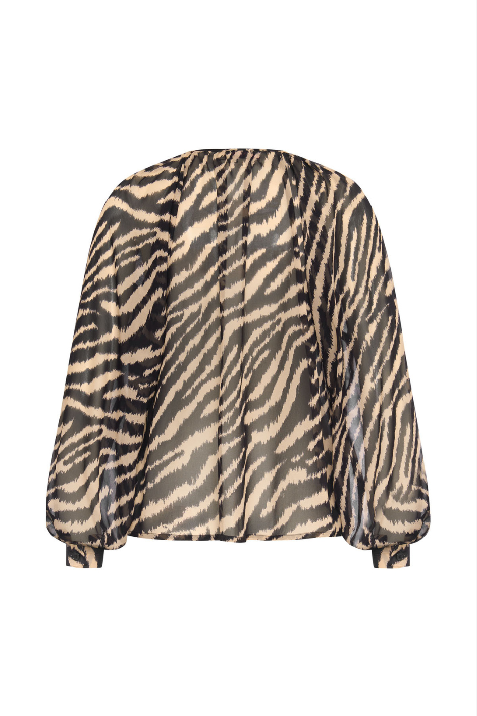 Silk Blouse with Zebra Print