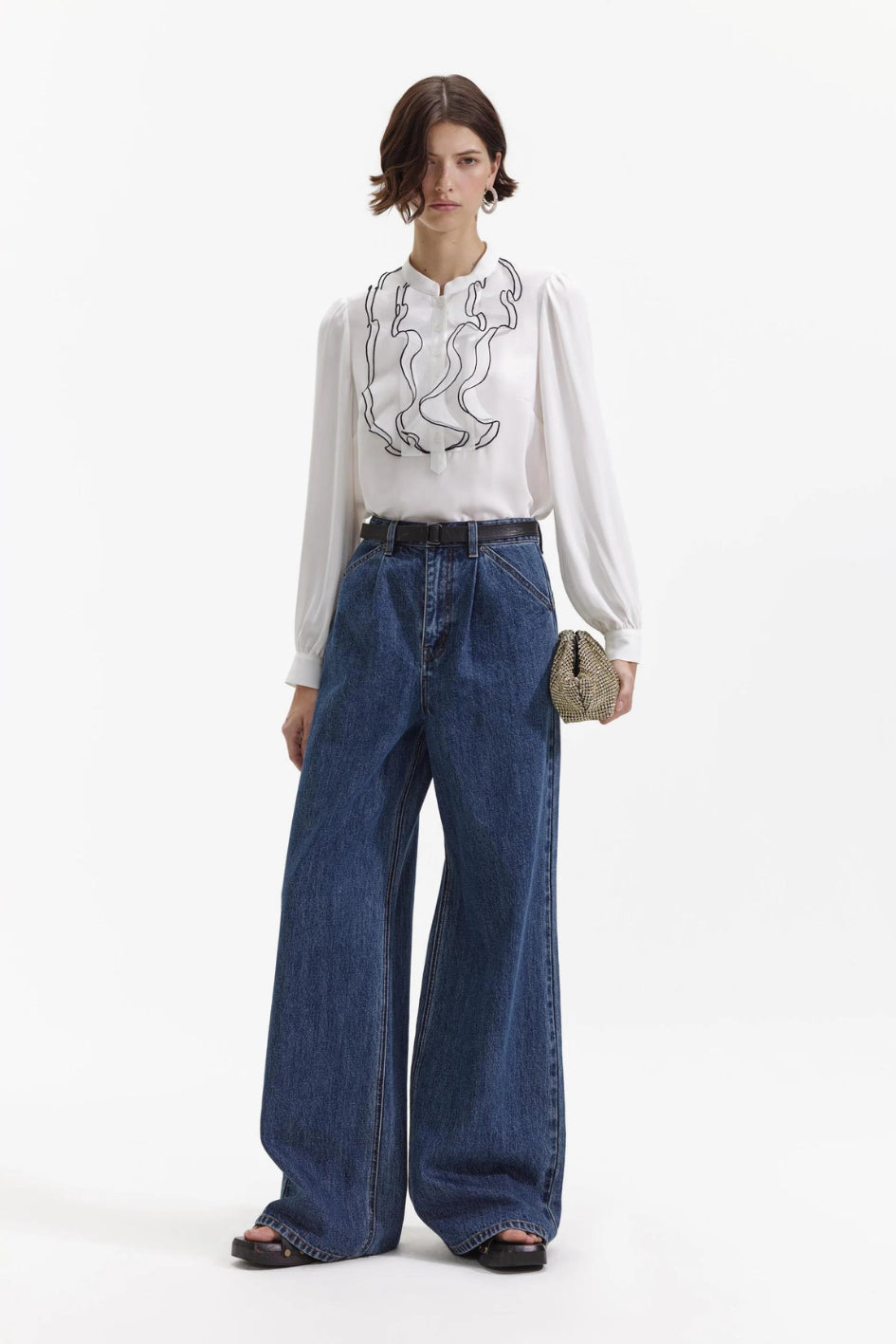 Wide Leg Denim Jeans