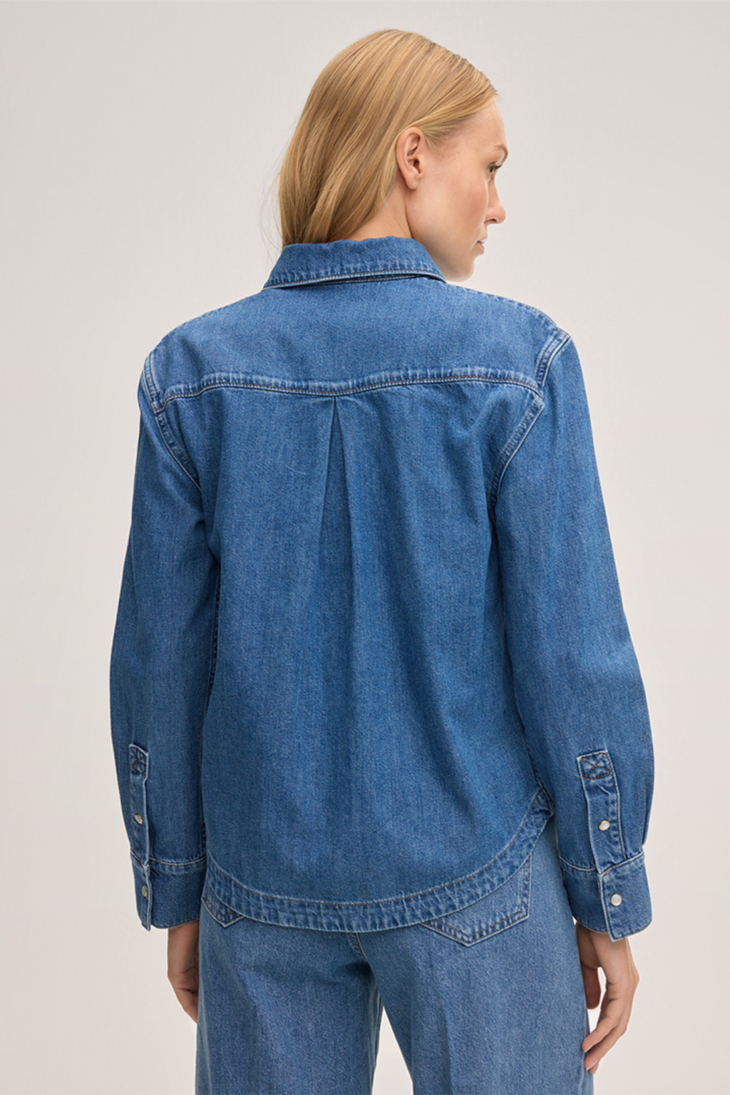 Blue Washed Jeans Blouse