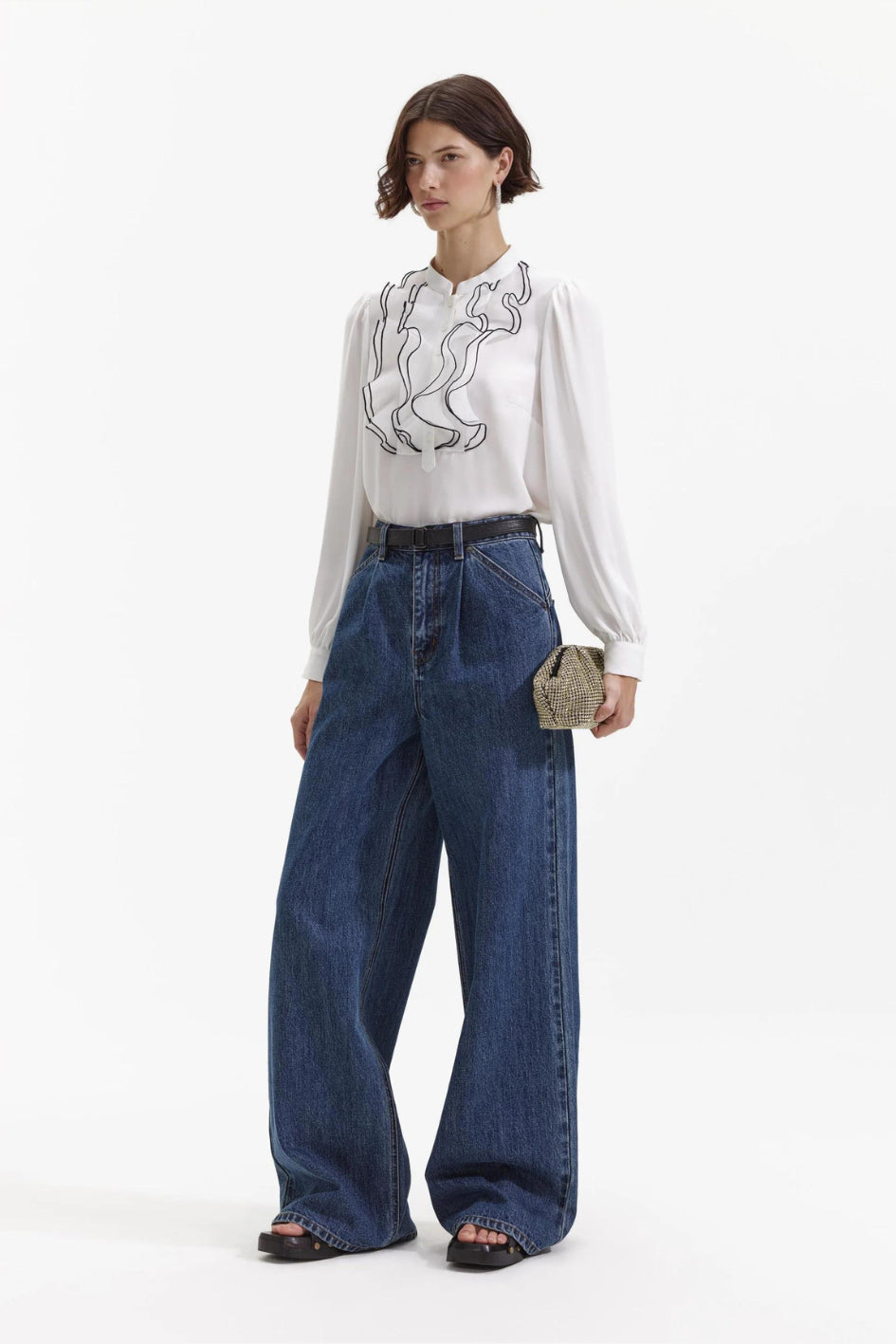 Wide Leg Denim Jeans