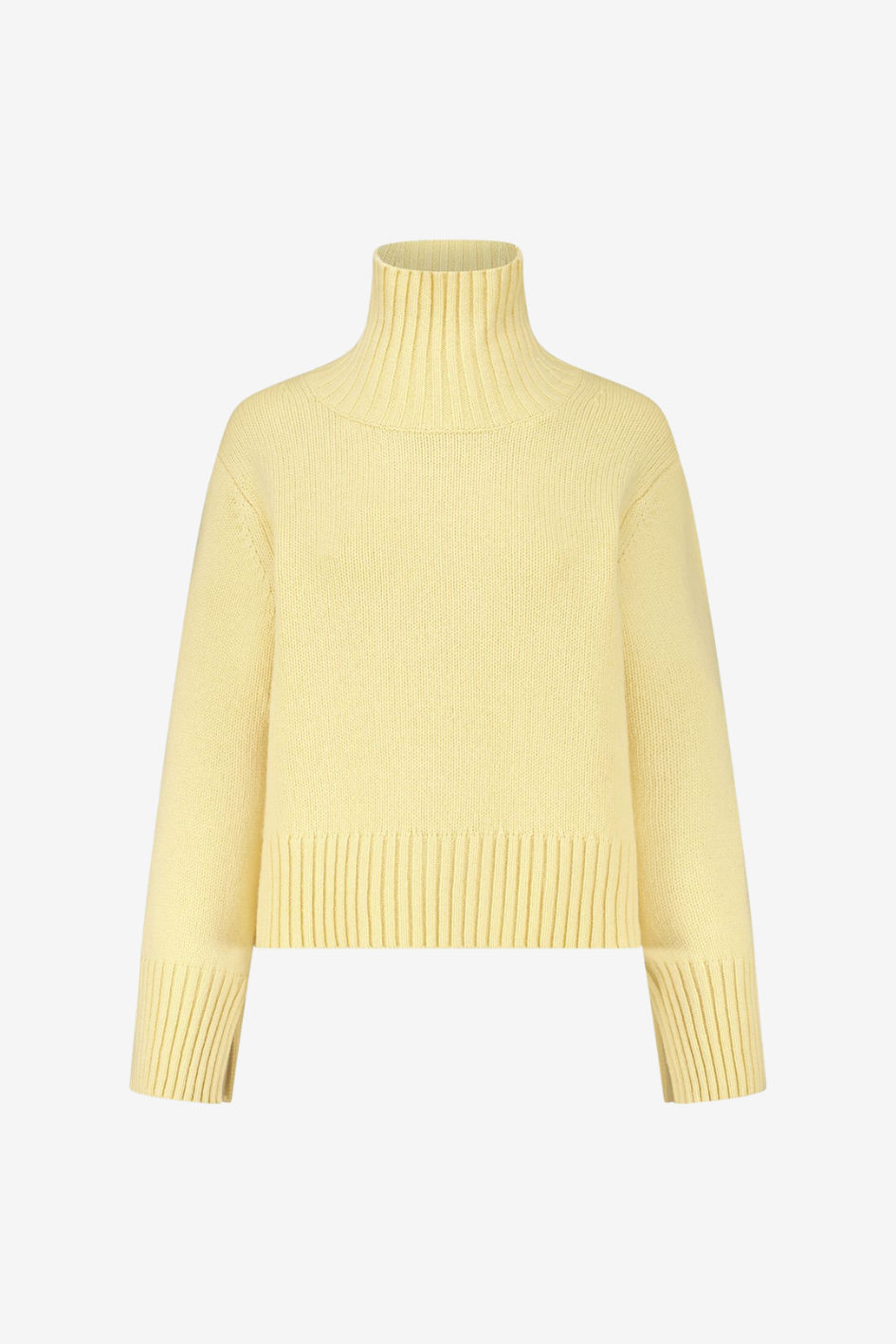 Turtleneck Sweater with Split Cuffs