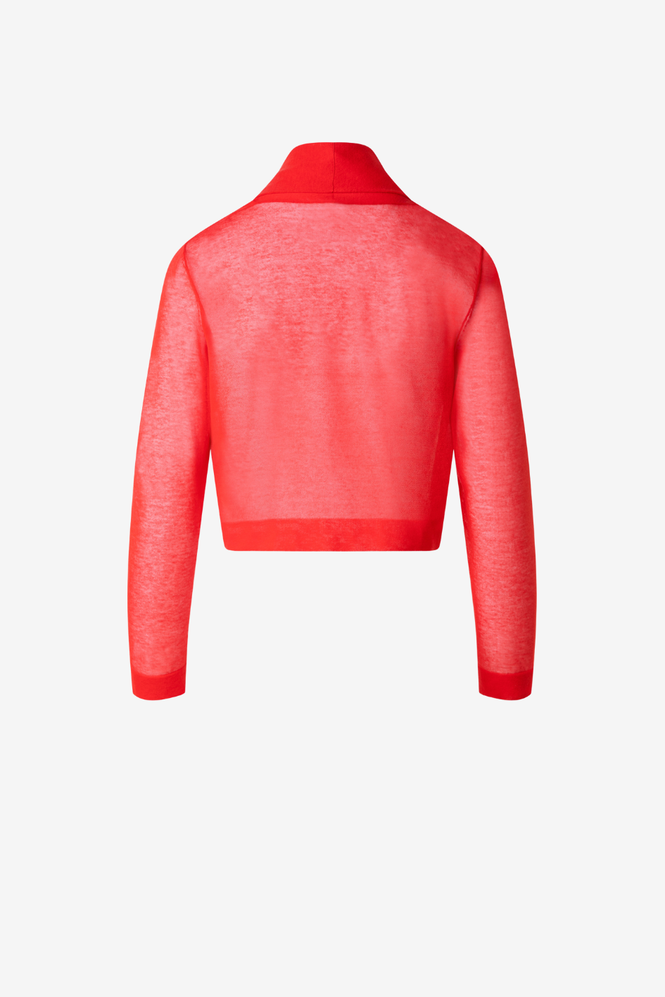 Kurzer Cardigan aus halbtransparenter Baumwollmischung