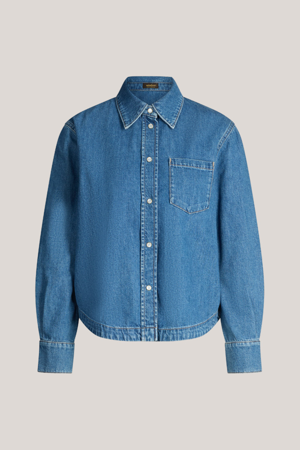 Blue Washed Jeans Blouse