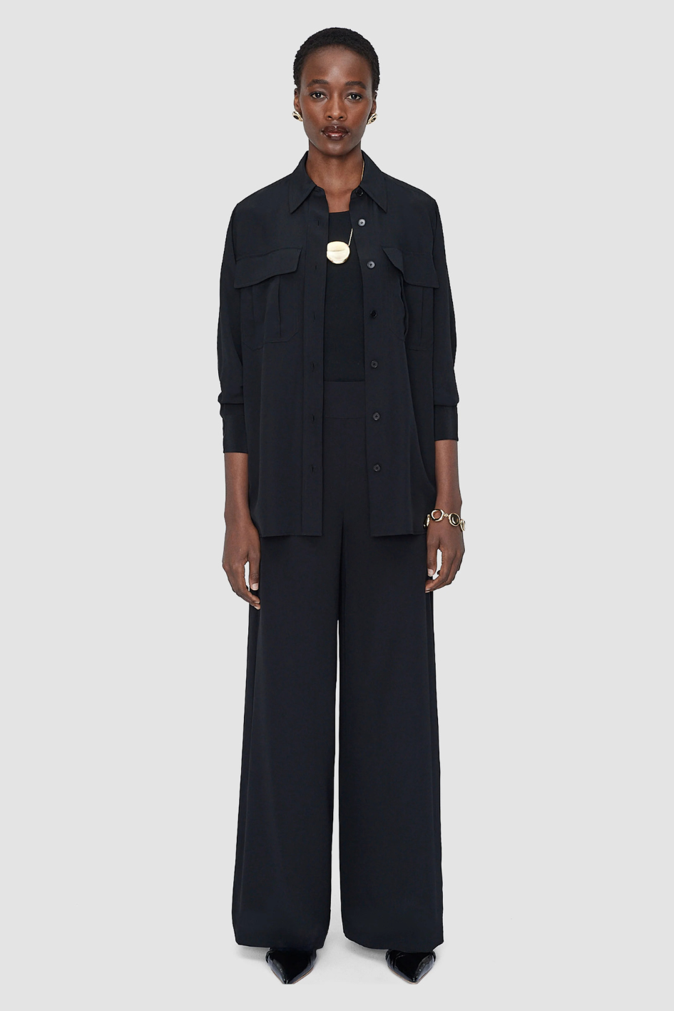 Rihani Crepe de Soie Silk Trousers