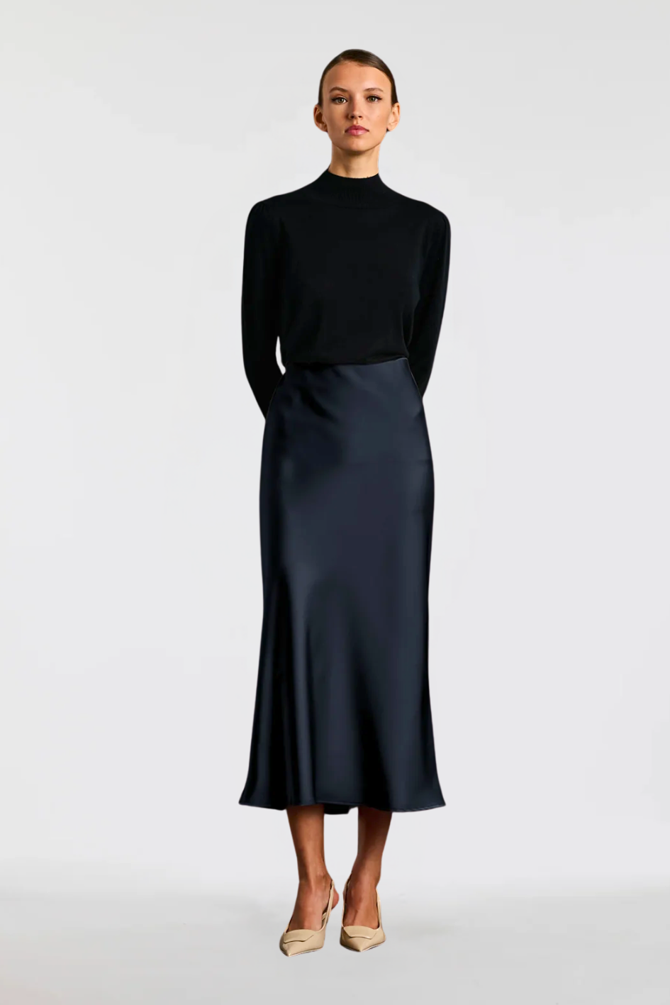 Long Satin Skirt