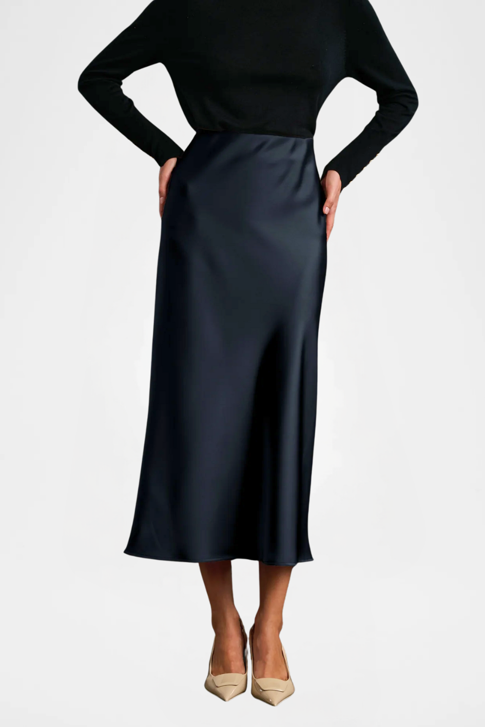 Long Satin Skirt