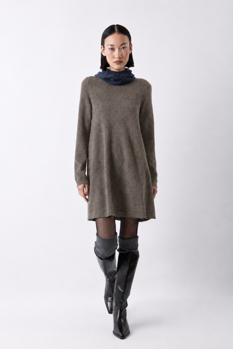 Long Sleeve Cashmere Dress