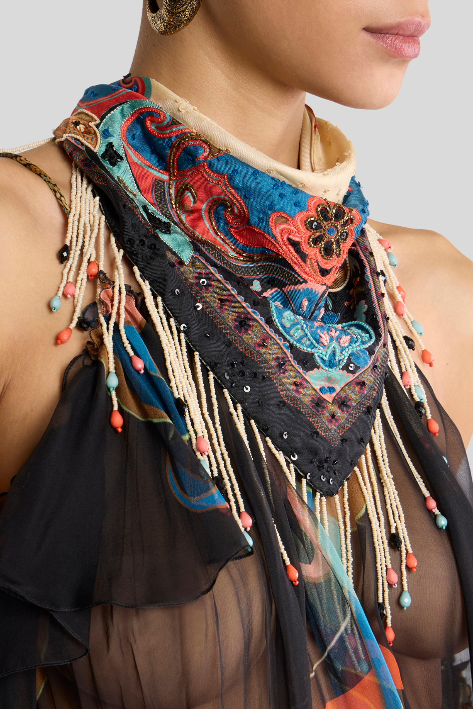 Foulard with Fringes