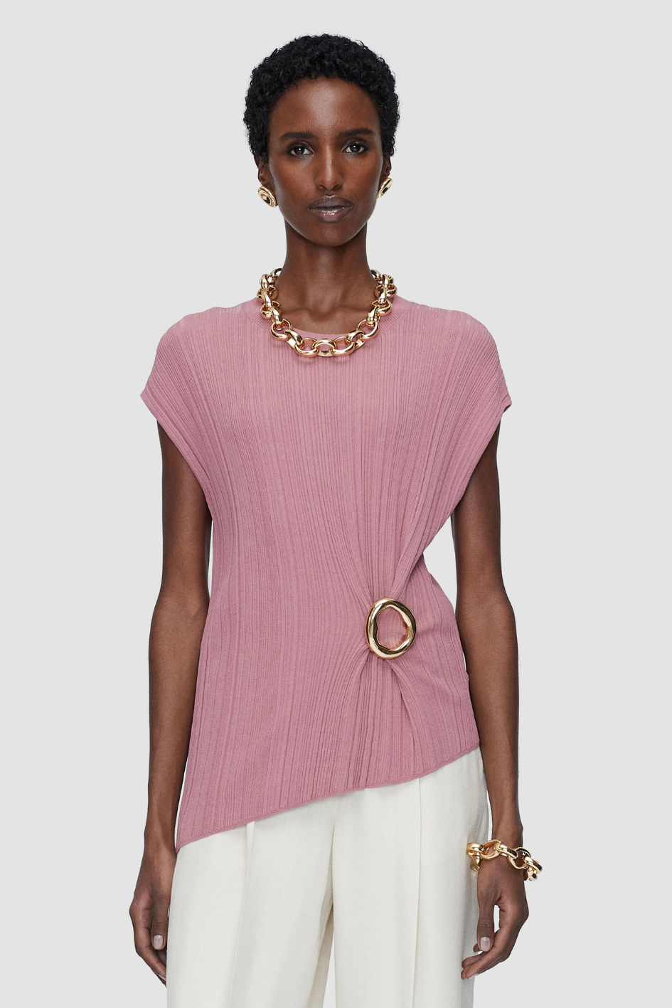 Kenit Knit Plissé Top