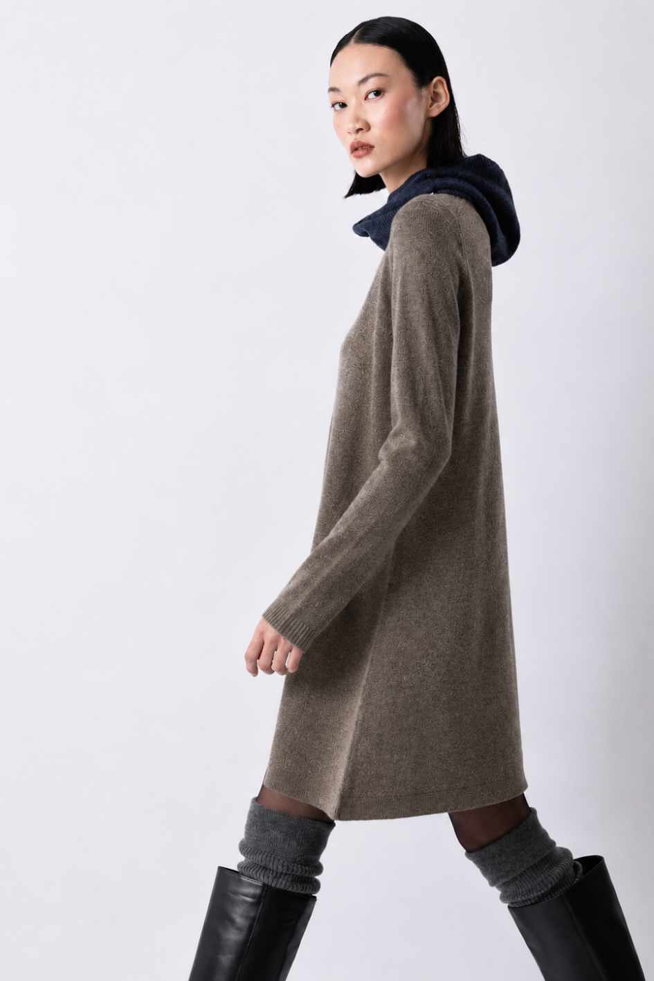Long Sleeve Cashmere Dress