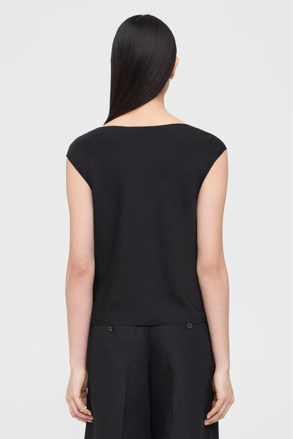 Cowl Neck Top in Silk Georgette