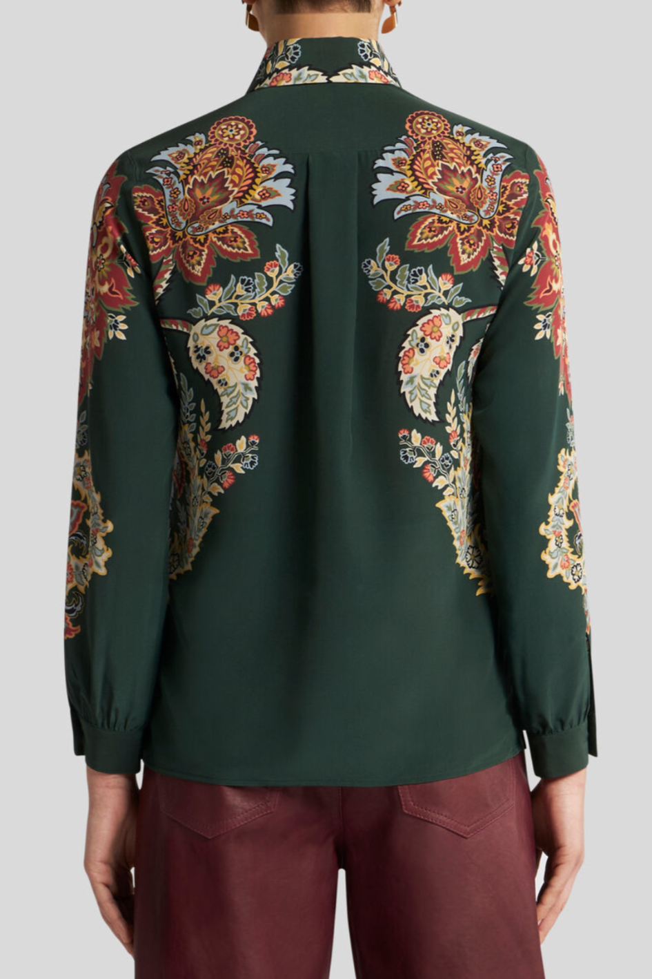 Silk Blouse with Paisley Pattern