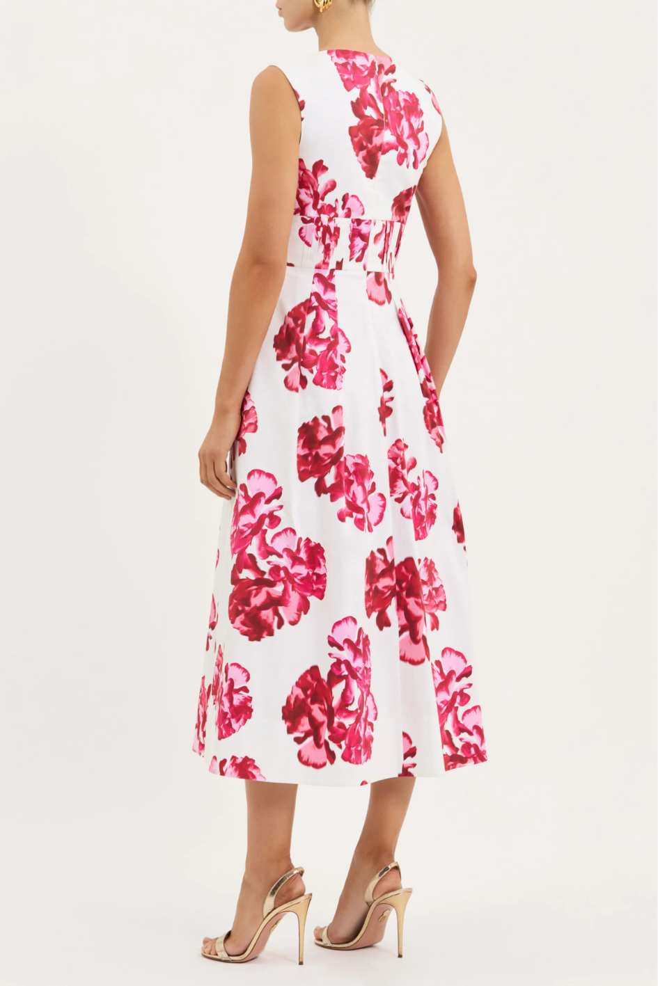 Damask Rose Midi Dress