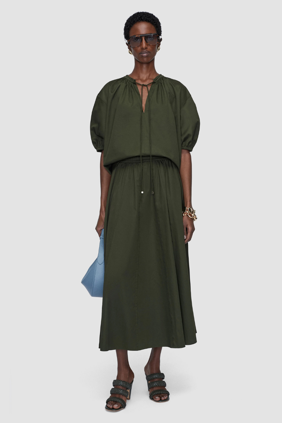 Manar Cotton Sateen Skirt