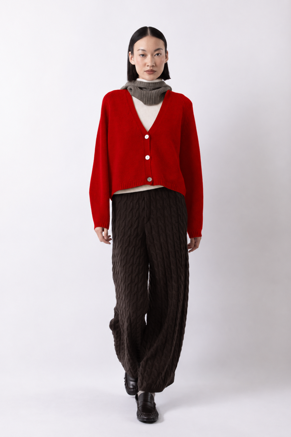 Buttoned Cashmere Cardigan