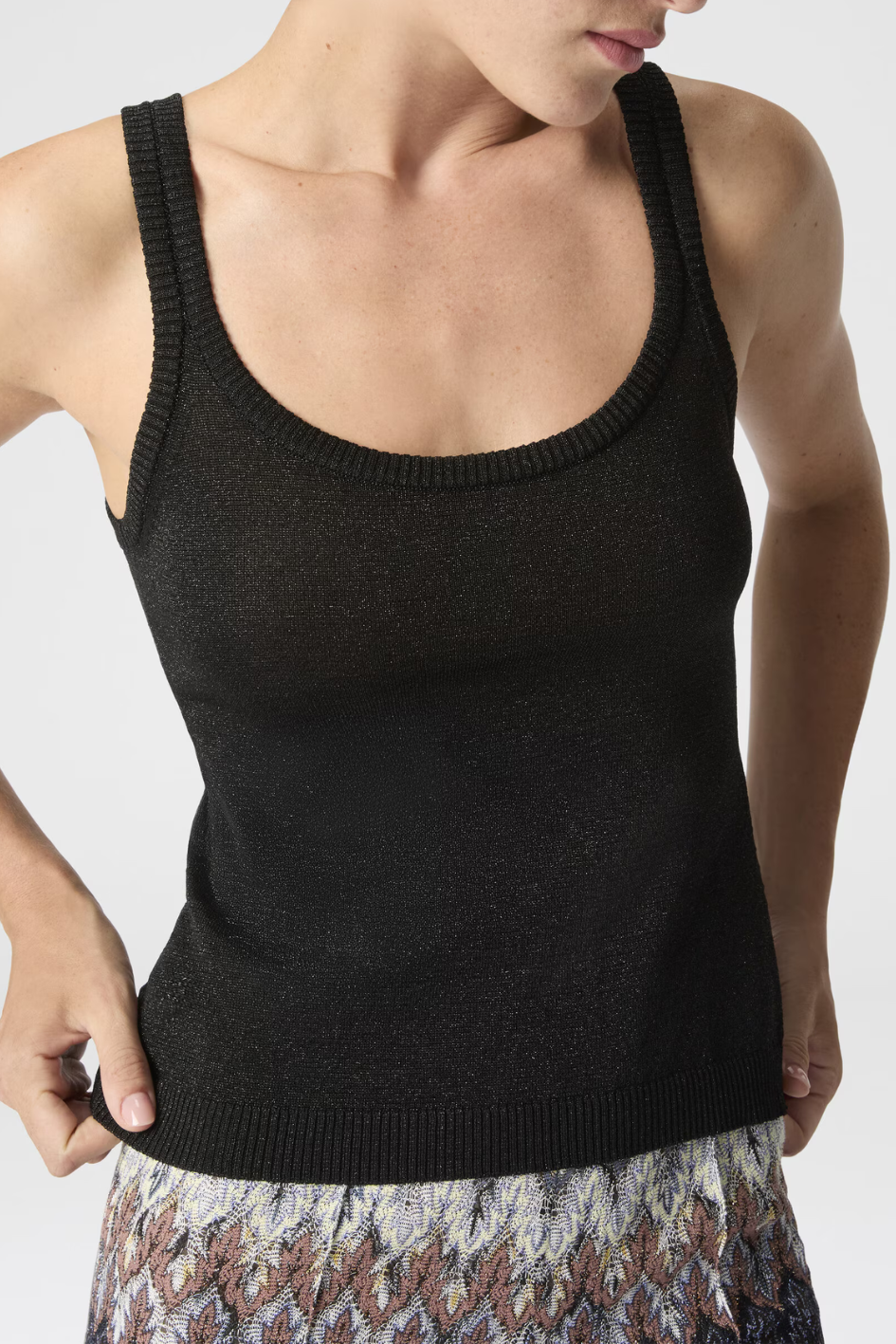Lamé-Viskose Tanktop