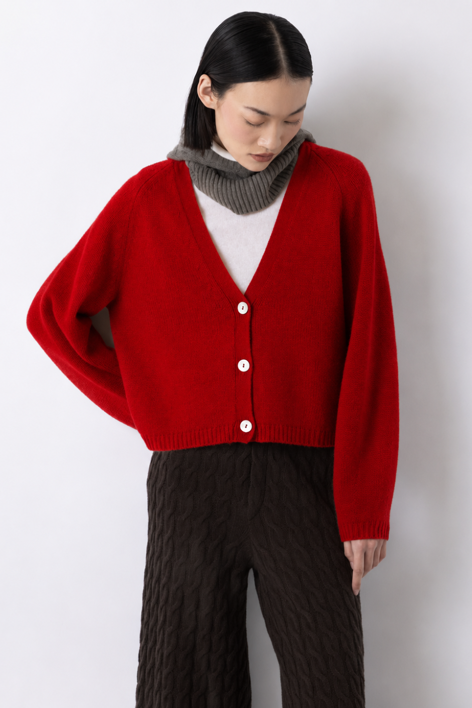 Buttoned Cashmere Cardigan