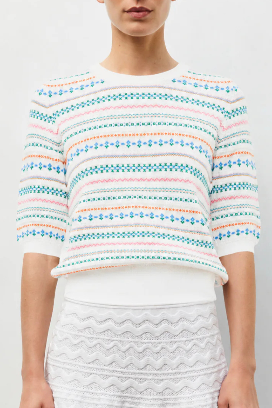 Top with mini Fair-Isle Motifs