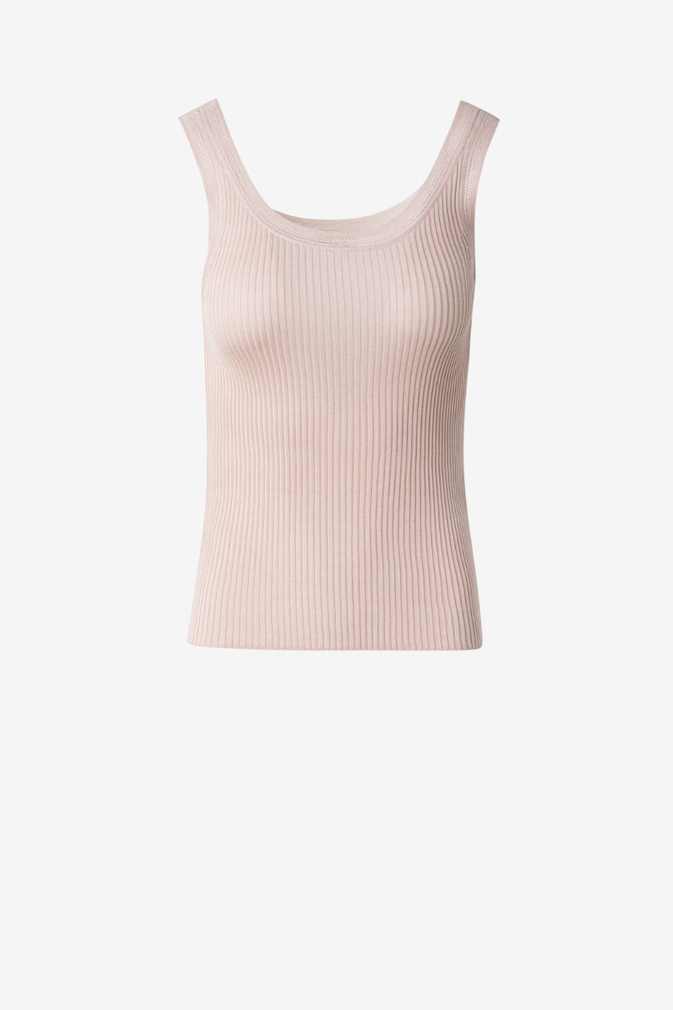 Ribbed Top with Round Neck