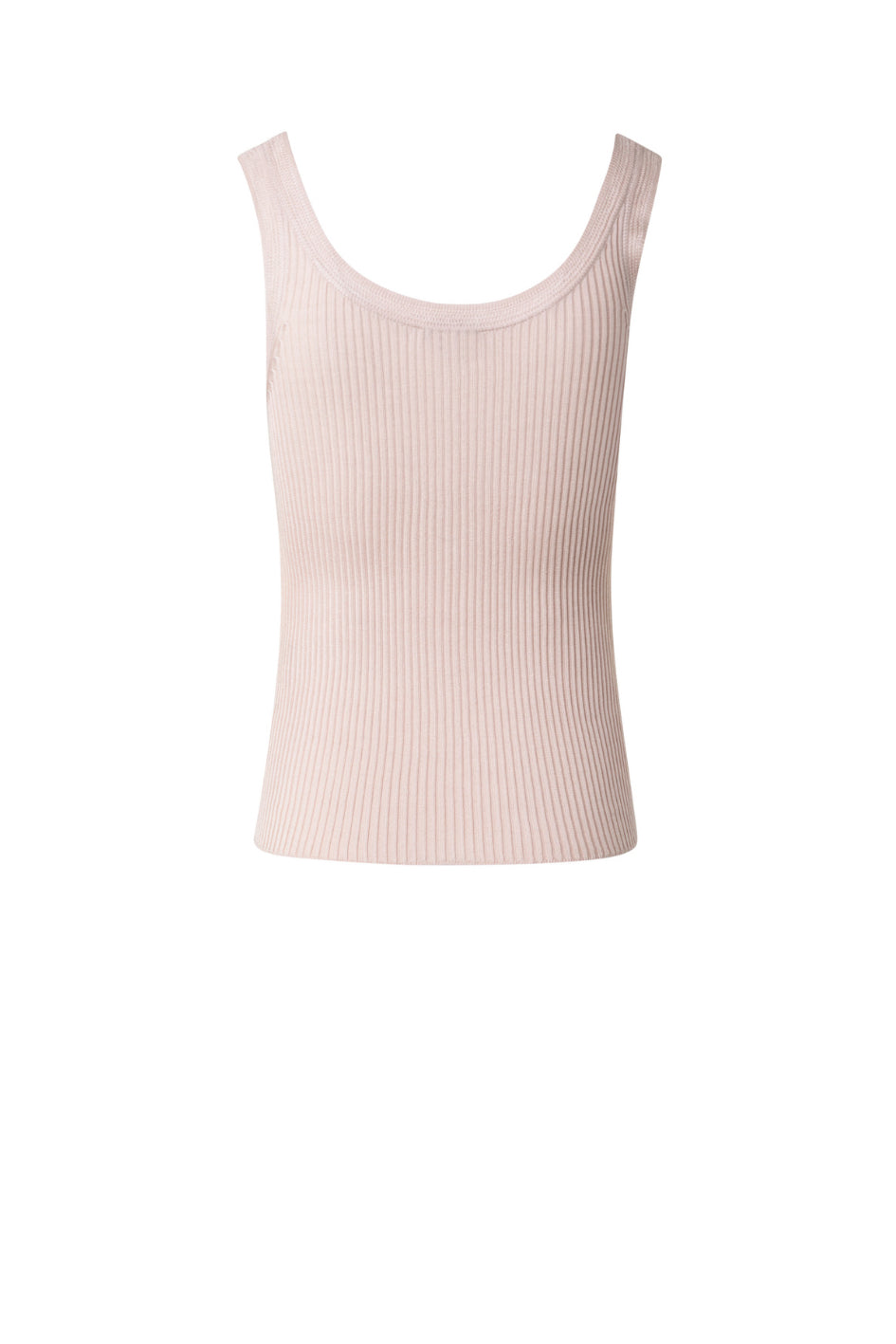 Ribbed Top with Round Neck