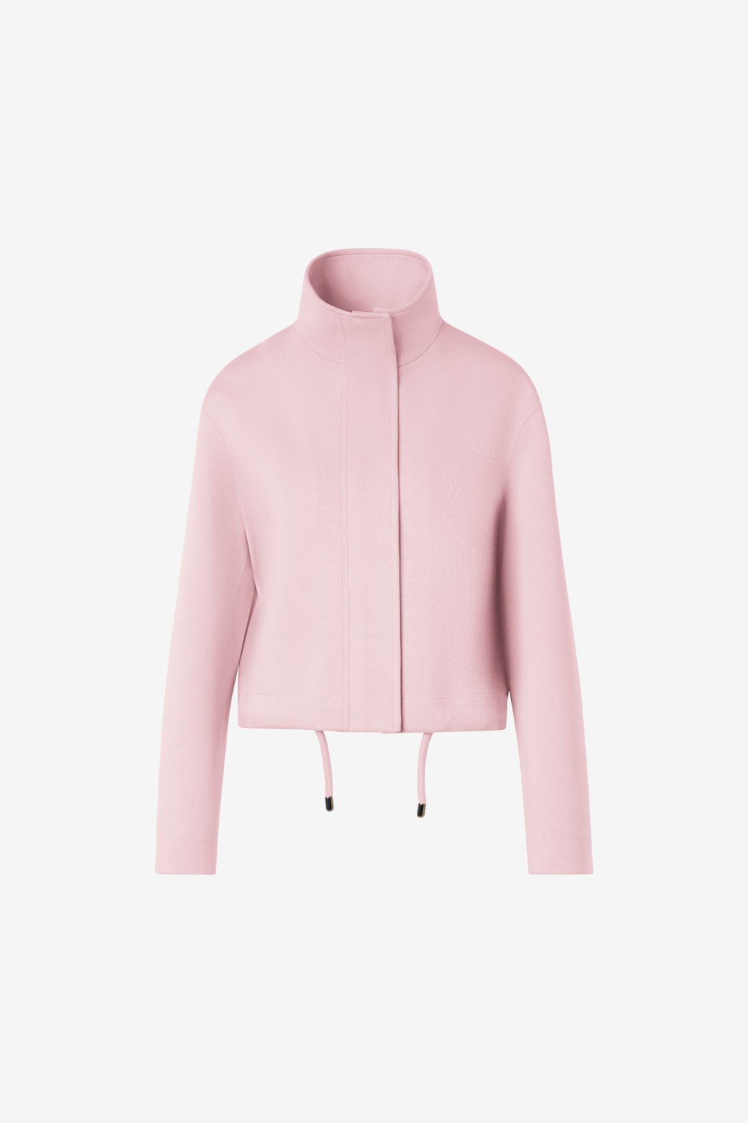Relaxed Cotton Blend Sweatshirt Jacket with Zip