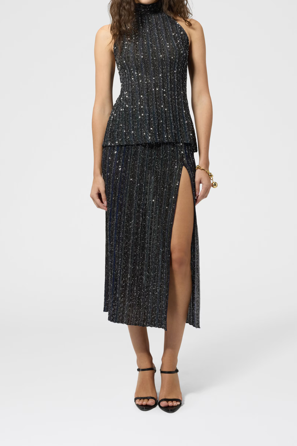 Neckholder-Top with Sequins