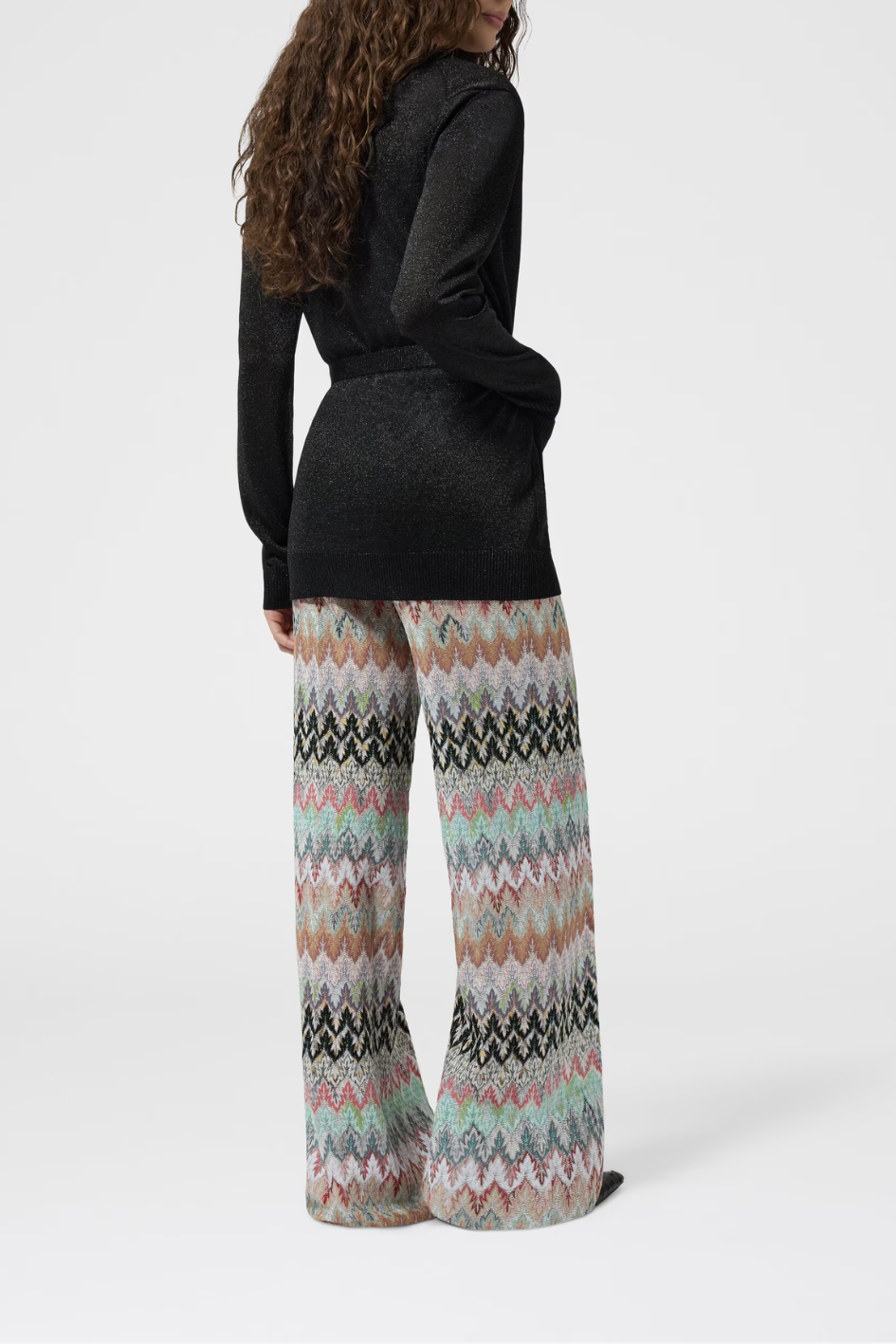 Lamé Cardigan with Belt