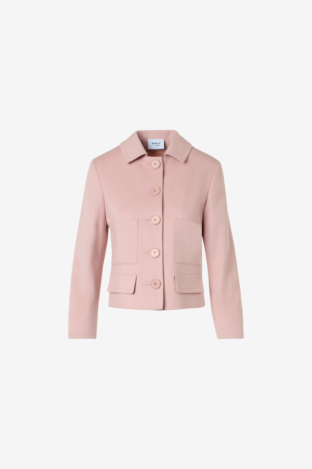 Boxy Cashwool Jacket with Shirt Collar