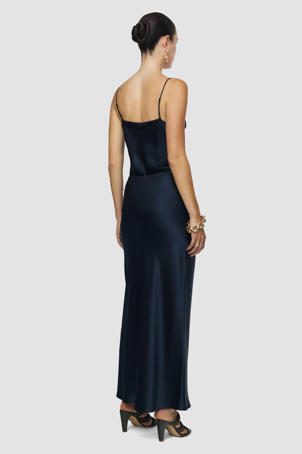 Isaak long Silk Satin Skirt