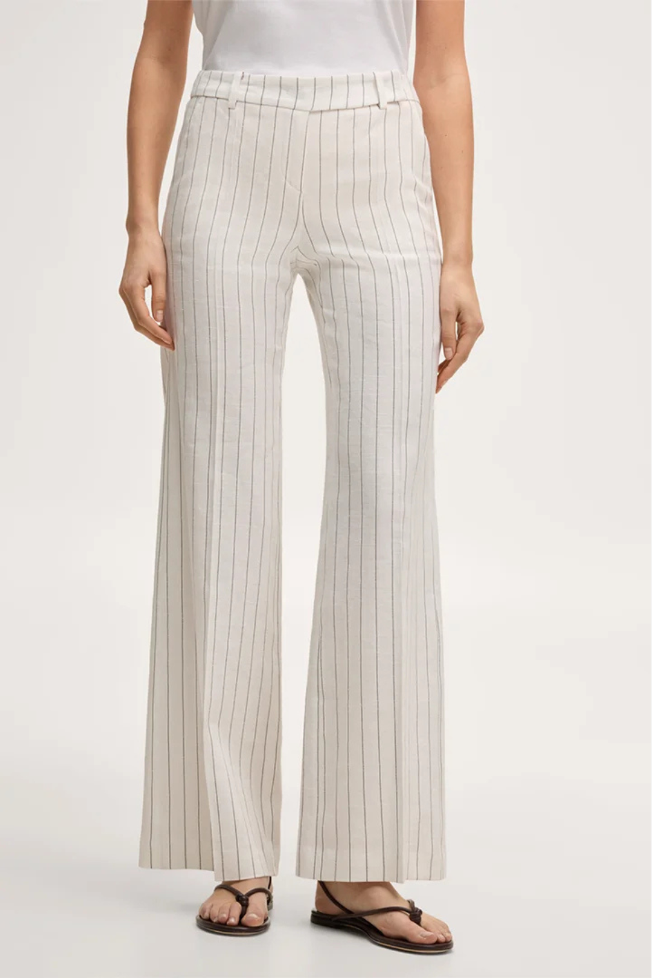 Pinstriped linen-blend Marlene Suit Pants