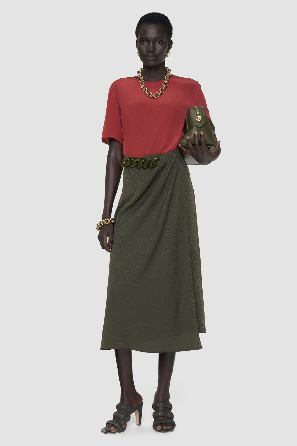 Tanger Jacquard Silk Skirt