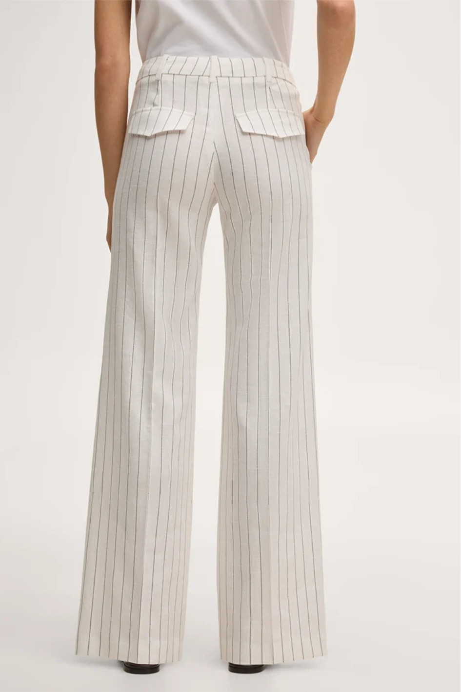 Pinstriped linen-blend Marlene Suit Pants